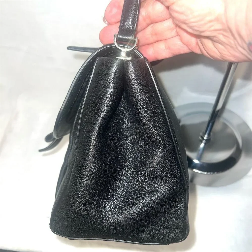Kate Spade Black Leather Crossbody Purse Adjustable Strap Women's Bag